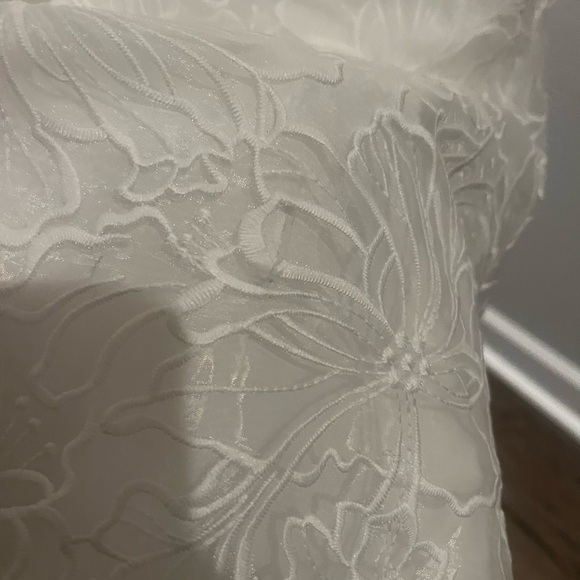 Kay Unger KHLOE ILLUSION MIDI Dress in White- Size 8 - Picture 2 of 14